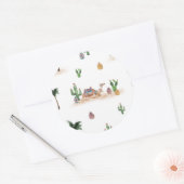 Aufkleber Wüsten Kamele Ronde Sticker (Envelop)