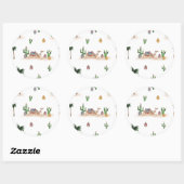 Aufkleber Wüsten Kamele Ronde Sticker (Vel)