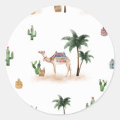Aufkleber Wüsten Kamele  Ronde Sticker (Voorkant)
