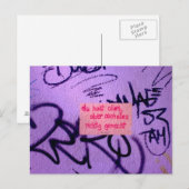 Aufmunternde Postkarte StreetArt Briefkaart (Voorkant / Achterkant)