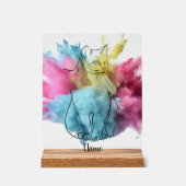 Aufsteller Katze Acryl Bord (Voorkant)