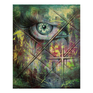 Auge Spielkarten Kreuz Perfect Poster