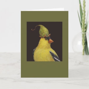 Auggie the goldfinch card kaart