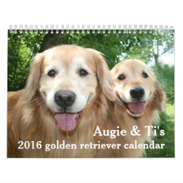 Augie en Ti's Golden Retriever Dog van 2016 Kalender