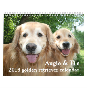 Augie en Ti's Golden Retriever Dog van 2016 Kalender