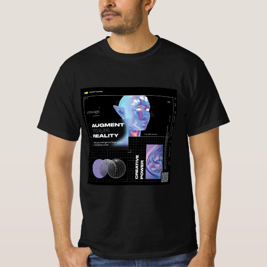 Augmented Reality Basic donker T-shirt (Voorkant)