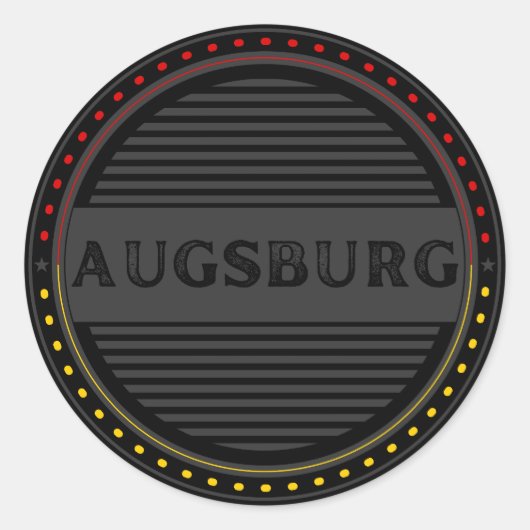 Augsburg City Pride Embleem – Duitse identiteit Ronde Sticker (Voorkant)
