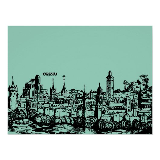 Augsburg Duitse hoofdstad van Zwaben Perfect Poster (Voorkant)