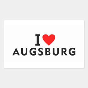 Augsburg Duitsland liefde stad hart als reizen Rechthoekige Sticker