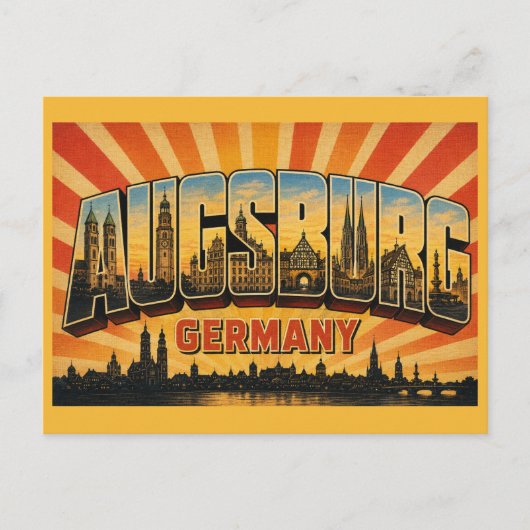 Augsburg Duitsland Rathaus Briefkaart (Voorkant)