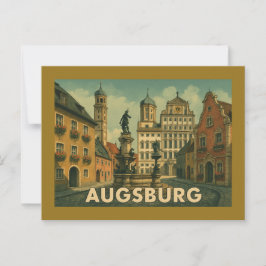 Augsburg Duitsland Stad Kunst Briefkaart