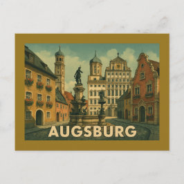 Augsburg Duitsland Stad Kunst Briefkaart