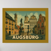 Augsburg Duitsland Stad Kunst Poster (Voorkant)