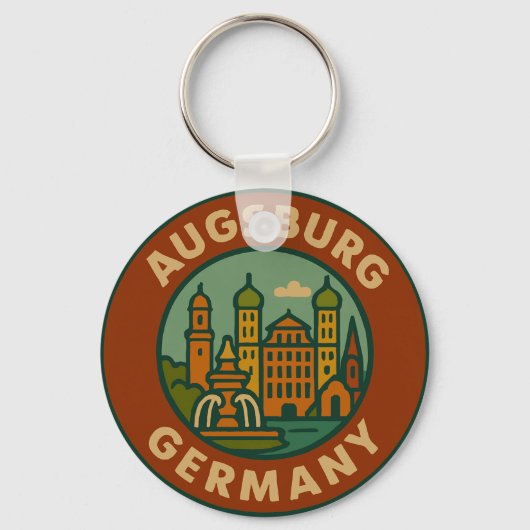 Augsburg Duitsland Stadsbeeld Sleutelhanger (Voorkant)