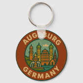 Augsburg Duitsland Stadsbeeld Sleutelhanger (Achterkant)