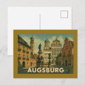 Augsburg Germany City Art Briefkaart (Voorkant / Achterkant)
