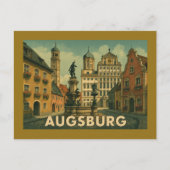 Augsburg Germany City Art Briefkaart (Voorkant)