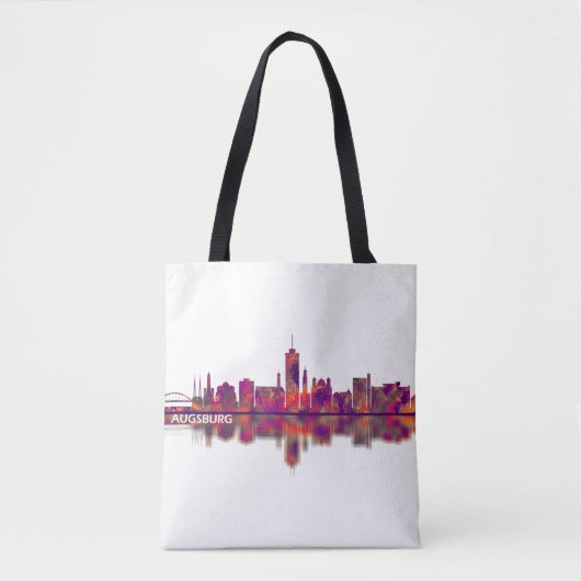 Augsburg Germany Skyline Tote Bag (Voorkant)
