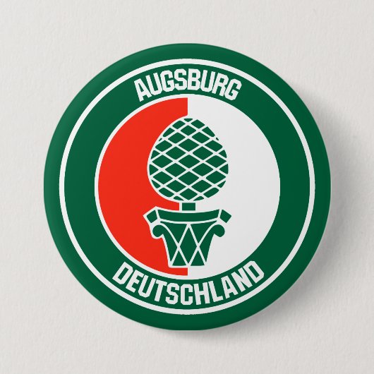 Augsburg Round Emblem Ronde Button 7,6 Cm (Voorkant)