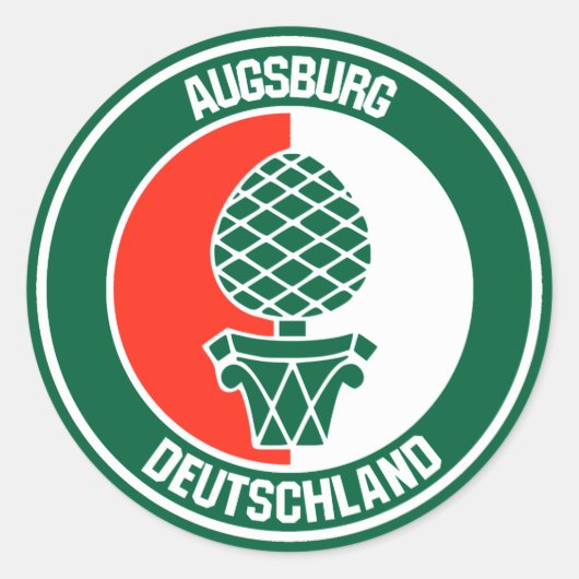 Augsburg Round Emblem Ronde Sticker (Voorkant)
