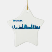 Augsburg Skyline Silhouette Keramisch Ornament (Rechts)
