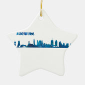 Augsburg Skyline Silhouette Keramisch Ornament (Voorkant)