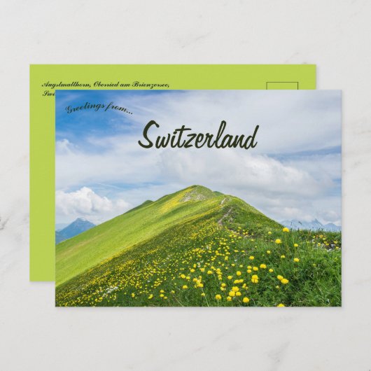 Augstmatthorn Oberried am Brienzersee Zwitserland Briefkaart (Voorkant / Achterkant)