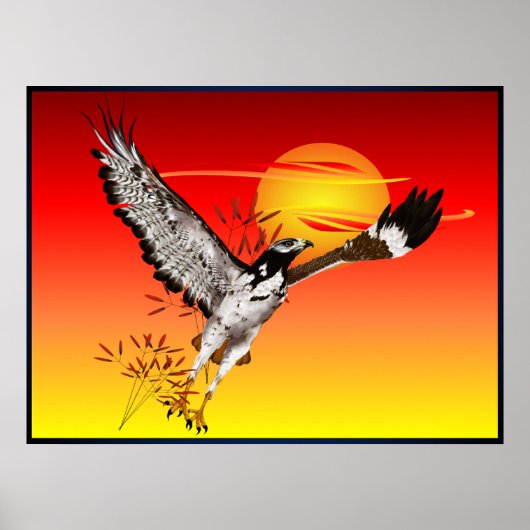 Augur ontmoet de ochtendzon. 4x3 poster (Voorkant)