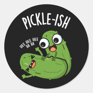 Augurk-achtige Kietelige Grappige Augurk Woordspel Ronde Sticker