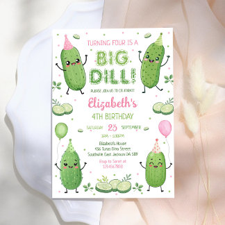 Augurk Big Dill Feest Verjaardagsuitnodiging Kaart