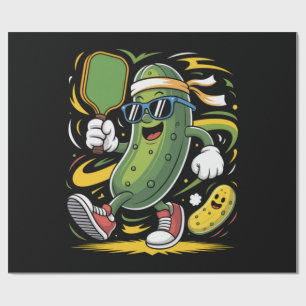 Augurk die Pickleball speelt Cadeaupapier