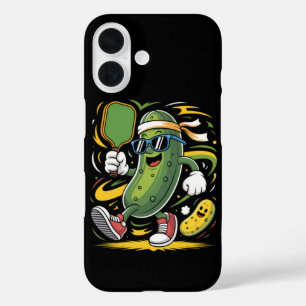 Augurk die Pickleball speelt iPhone 16 Hoesje