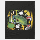 Augurk die Pickleball speelt Fleece Deken (Voorkant)
