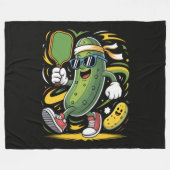 Augurk die Pickleball speelt Fleece Deken (Voorkant (Horizontaal))