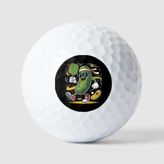 Augurk die Pickleball speelt Golfballen (Voorkant)