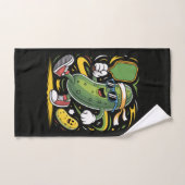 Augurk die Pickleball speelt Handdoek (Handdoek)