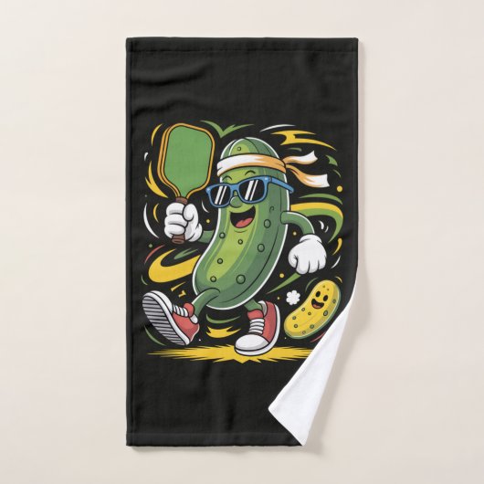 Augurk die Pickleball speelt Handdoek (Handdoek)