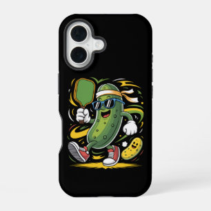 Augurk die Pickleball speelt iPhone 16 Hoesje
