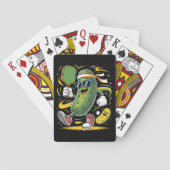 Augurk die Pickleball speelt Pokerkaarten (Achterkant)