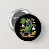 Augurk die Pickleball speelt Ronde Button 5,7 Cm (Voorkant /achterkant)