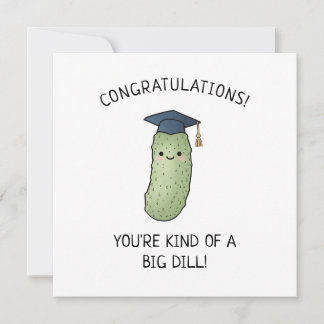 Augurk Dill Grappige Tekst Afstudeergeschenk Kaart