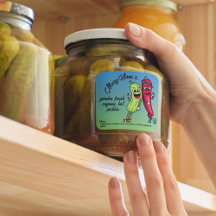 Augurk en Peper Pals Grappige Cartoon Augurken Lab