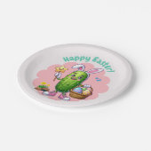 augurk met paashaas oren papieren bordje (Gekanteld)