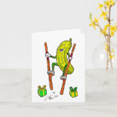 augurk op stelten verjaardag Kaart (Gele Bloem)