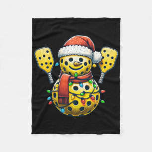 Augurk Sneeuwman Kerstman Hoed Lichtjes Kerstmis A Fleece Deken