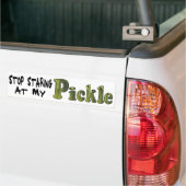 Augurk Starende Bumpersticker (Op Truck)