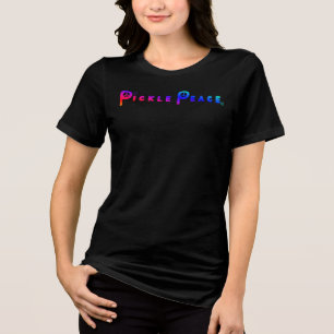 Augurk Vrede Vlak Regenboog Tri-Blend Shirt