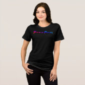 Augurk Vrede Vlak Regenboog Tri-Blend Shirt (Voorkant volledig)
