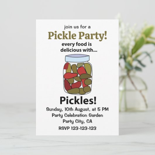 augurken Elk voedsel is heerlijk met augurken Kaart (Staand voorkant)