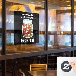 augurken Elk voedsel is heerlijk met augurken Raamsticker